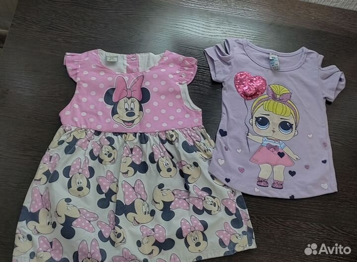 Вещи пакетом для девочки 86-92