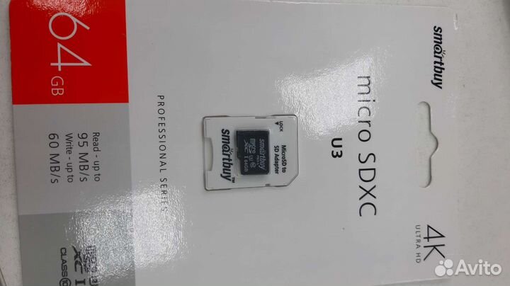 Карта памяти MicroSD 64gb