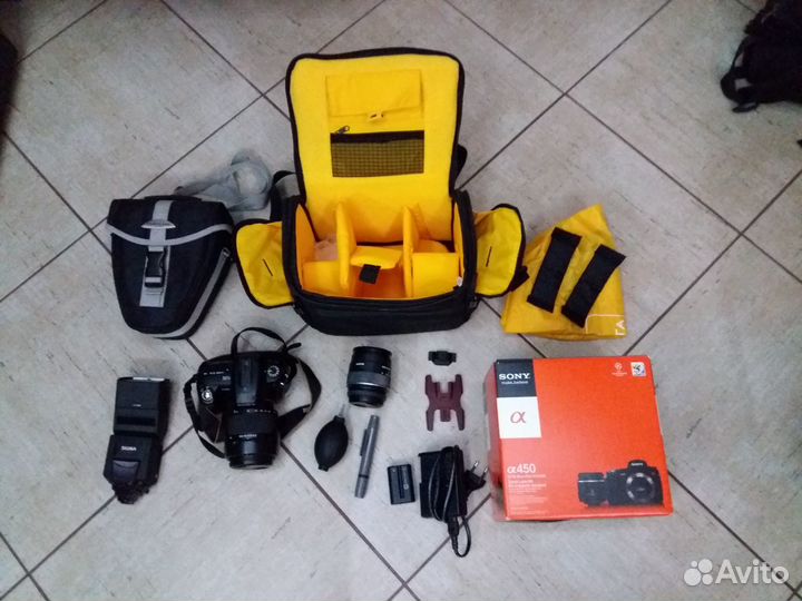 Фотоаппарат sony a450 +SAL-18250 +Sig EF-610 DG ST