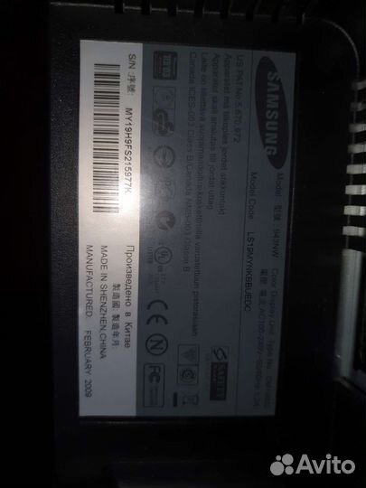 Монитор Samsung ls19mynkbbuedc