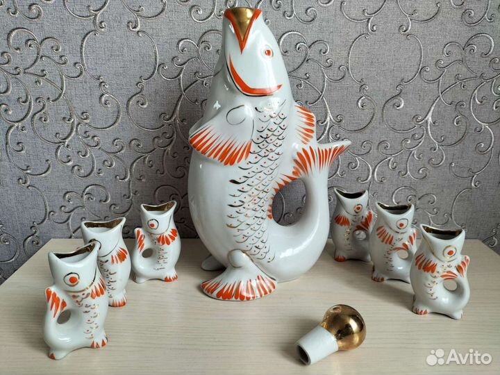 Подарок рыбаку, Штоф фарфор рыбка