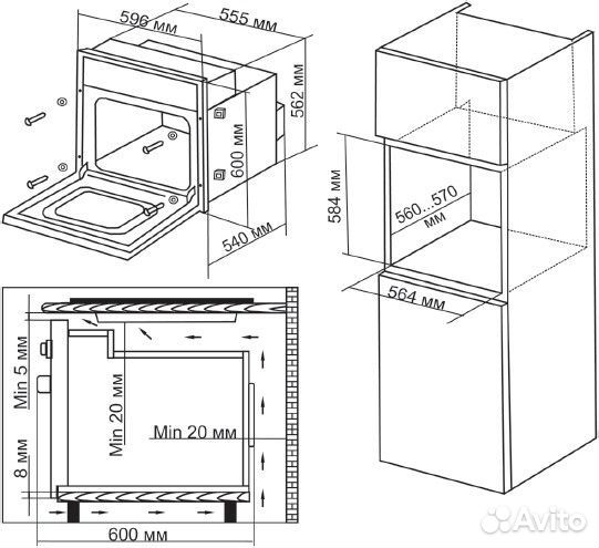 Электрический духовой шкаф Hyundai 6006.03 BG