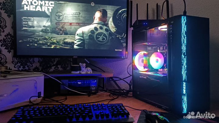 Игровой компьютер 16яд 3.5гц+MsiRx580 8g+16озу+nvm