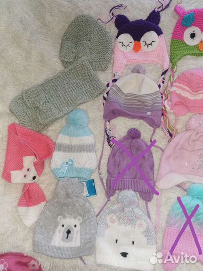 Много шапок на р 46-52 на 1-5 лет