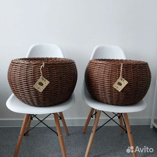 Кашпо для цветов 20 литров искуственный ротанг