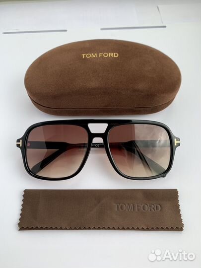 Очки Tom Ford Falconer Aviator коричневые