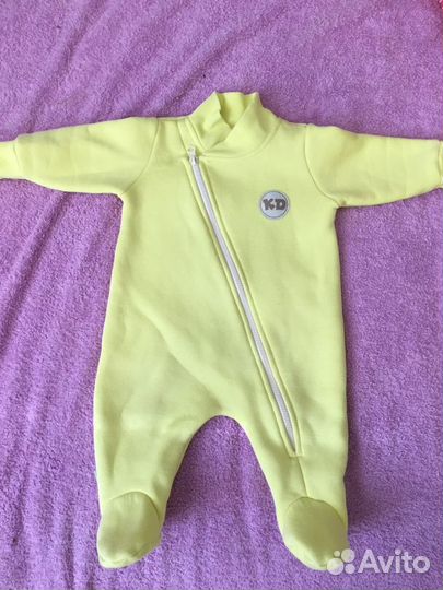Комбинезон из футера с начесом 62-68