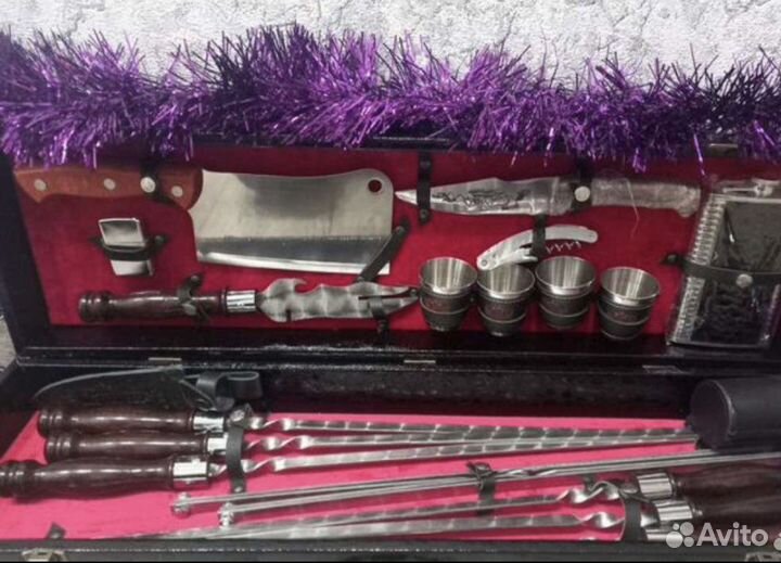 Шампурa подарочные в кейсе
