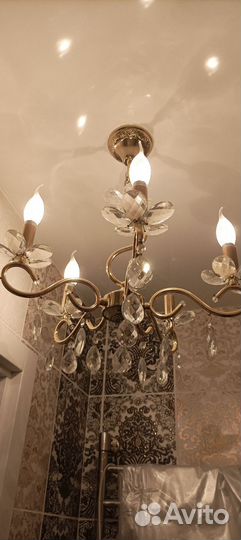Люстра хрустальная чехия винтаж