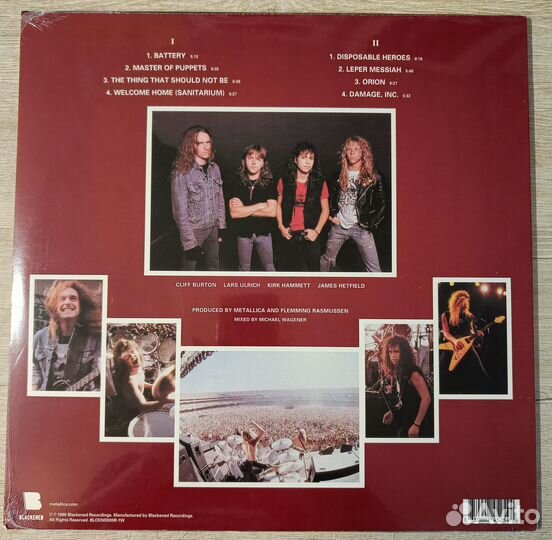 Metallica - Master of Puppets (красный винил, США)