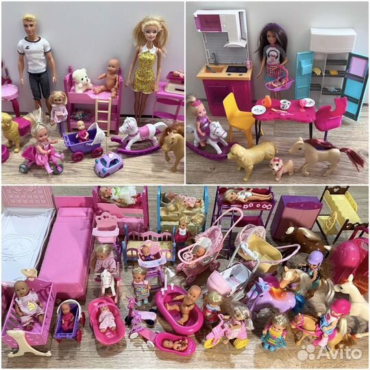Наборы с куклами Барби Коляски дом щенков