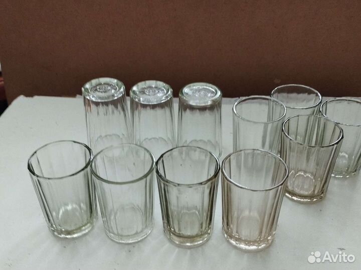 Стопки, стаканы гранёные, рюмки периода СССР