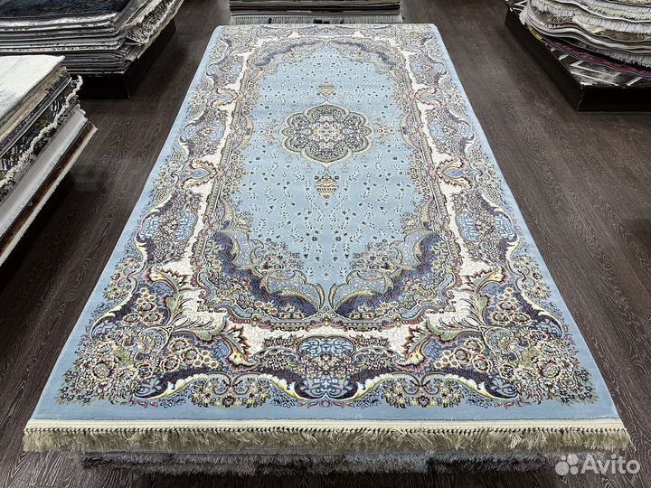 Ковер 1.6х3 классический, голубой