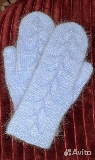 Варежки из пуха норки