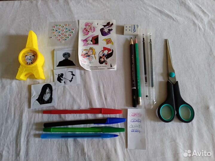 Набор канцелярии + наклейки с Аниме