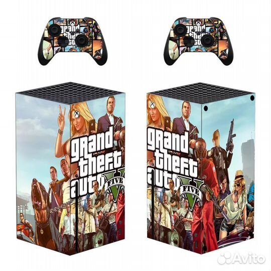 Наклейка на Xbox Series X GTA V