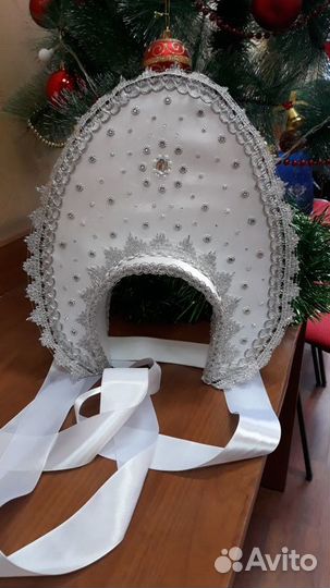 Кокошник-корона Снегурочка