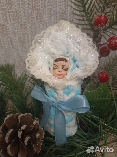 Ватные елочные игрушки