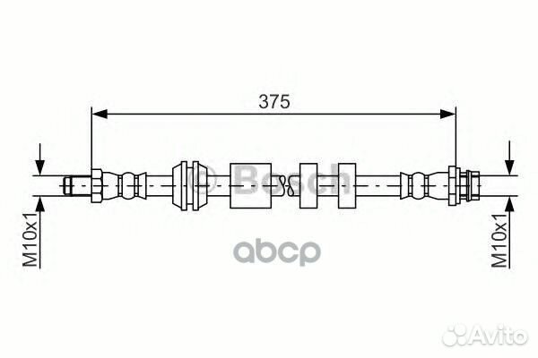 Шланг тормозной перед прав/лев 1987481563 B