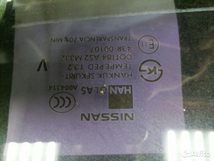 Стекло двери Nissan Almera Classic 2006-2012