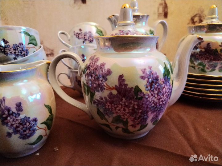 Чайно кофейный сервиз Дулево Сирень