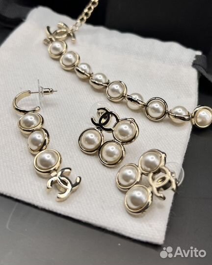 Колье серьги chanel