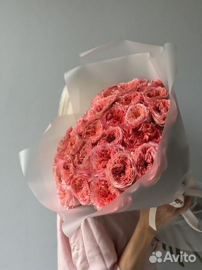 25 роз mandarin X-pression