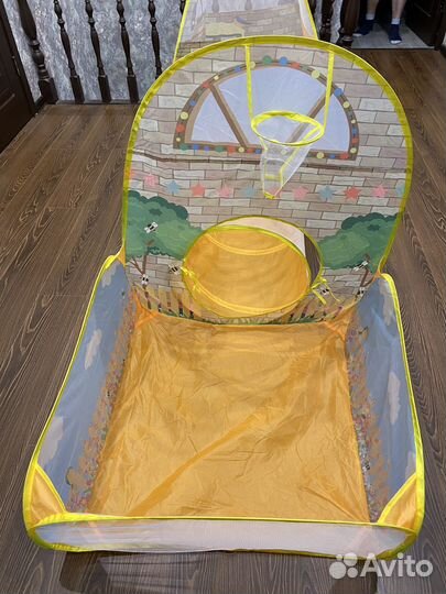 Детский домик палатка тоннель сухой бассейн 2 в 1