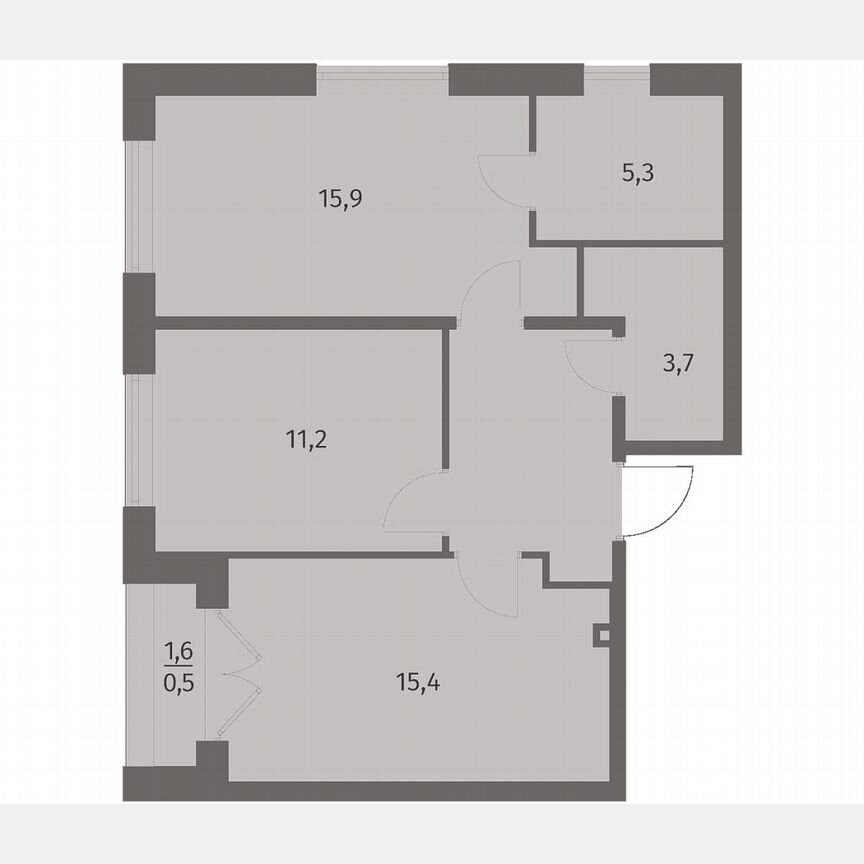 2-к. квартира, 59,2 м², 7/8 эт.
