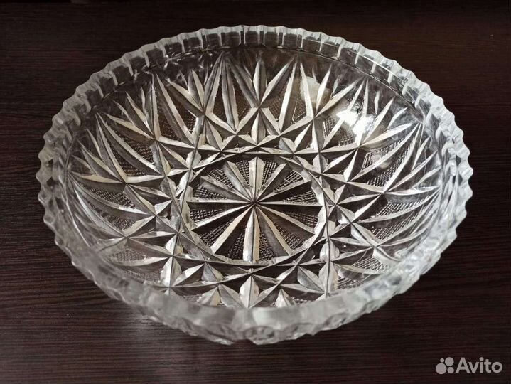 Ваза хрустальная СССР новая салатник посуда