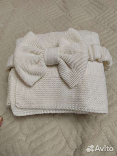 Плед детский вязаный