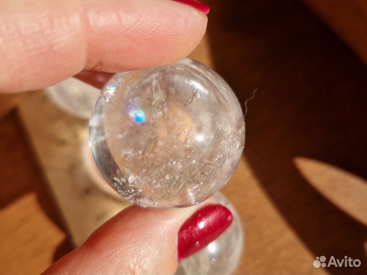 Горный хрусталь с радугой, сфера