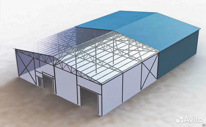 Строительство ангаров под ключ из сэндвич панелей