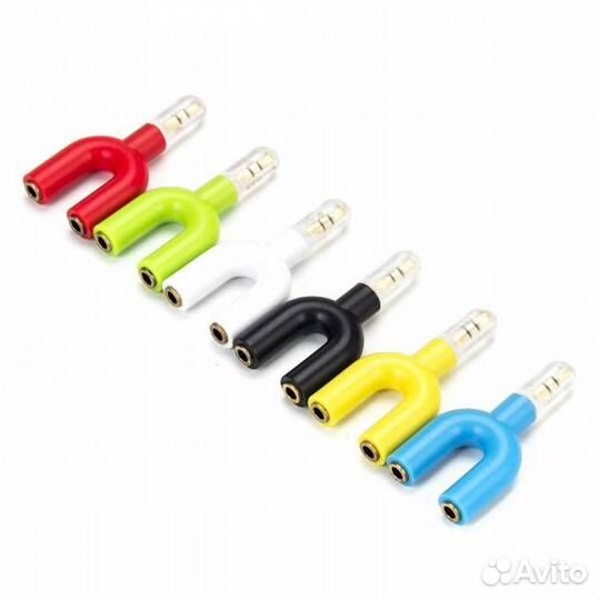 Адаптер Smartbuy для наушников 2х3.5 мм (F) (наушн