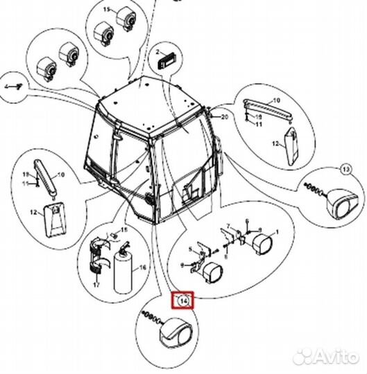Фара правая 526/00225 Hidromek
