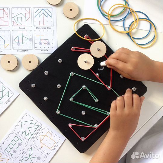 Геоборд с металлическими штырьками