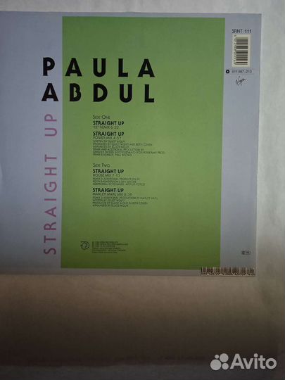 Paula Abdul – Straight Up - Lp (single)