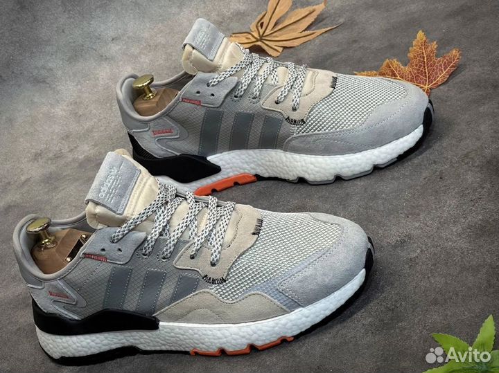 Adidas nite jogger светло серые разм. 44