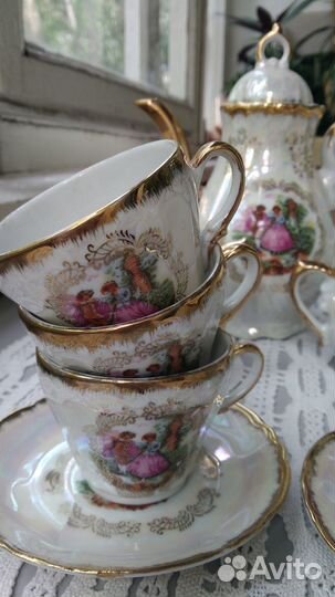 Фарфор сервиз кофейный, Япония, СССР, винтажной