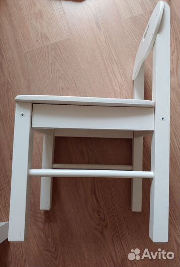 Стол и стул детский белый