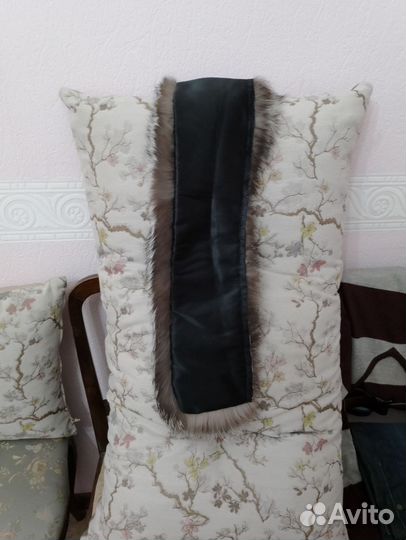 Меховой воротник чернобурка