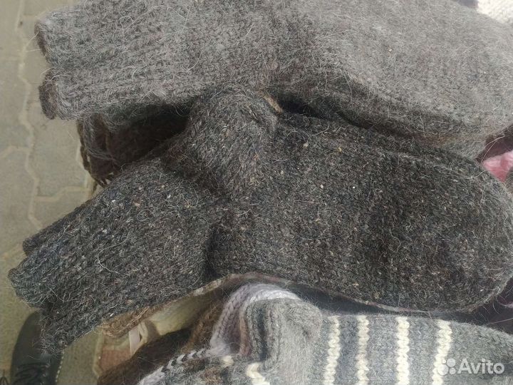 Носки шерстяные вязаные