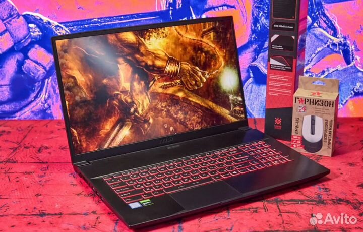Игровой ноутбук MSI / Core i7 / GTX 1650 / SSD 512