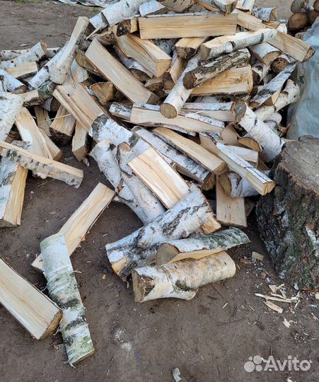Дрова березовые. В мешках и россыпью