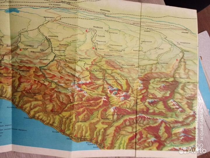 Туристские маршруты Краснодарс. края. Карта-схема