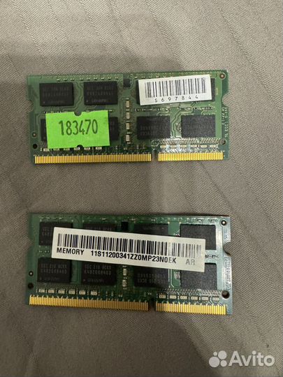 Оперативная память samsung so-dimm ddr3 4 gb x2