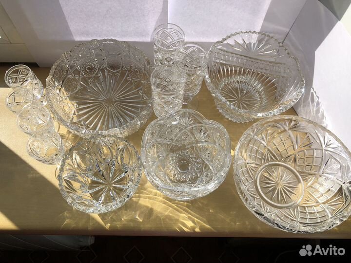 Хрустальная салатница, фруктовница, конфетница