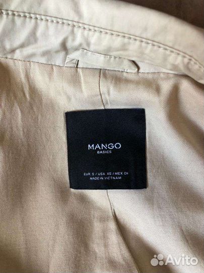 Плащ тренч женский mango