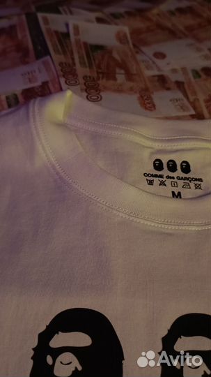 Футболка bape comme Des Garcons