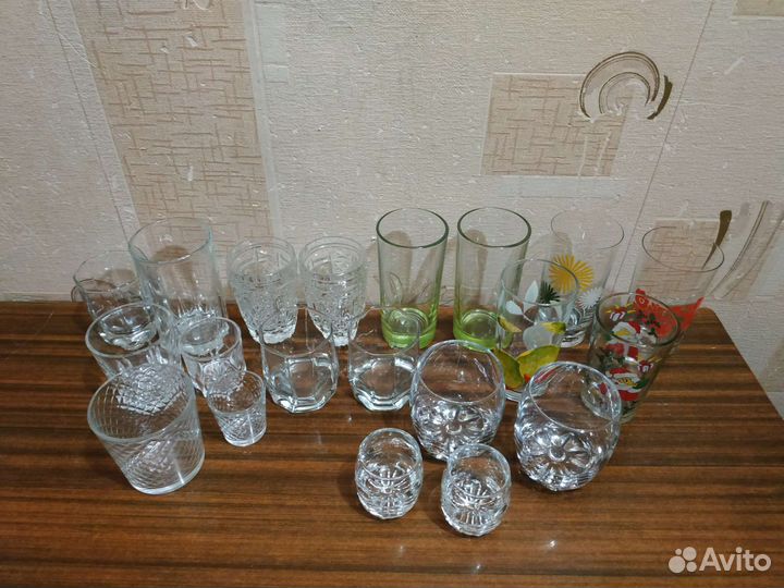 Стаканы, стопки СССР и современные